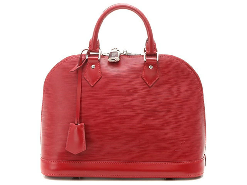 LOUIS VUITTON Alma Handbag Epi Leather Castilian Red